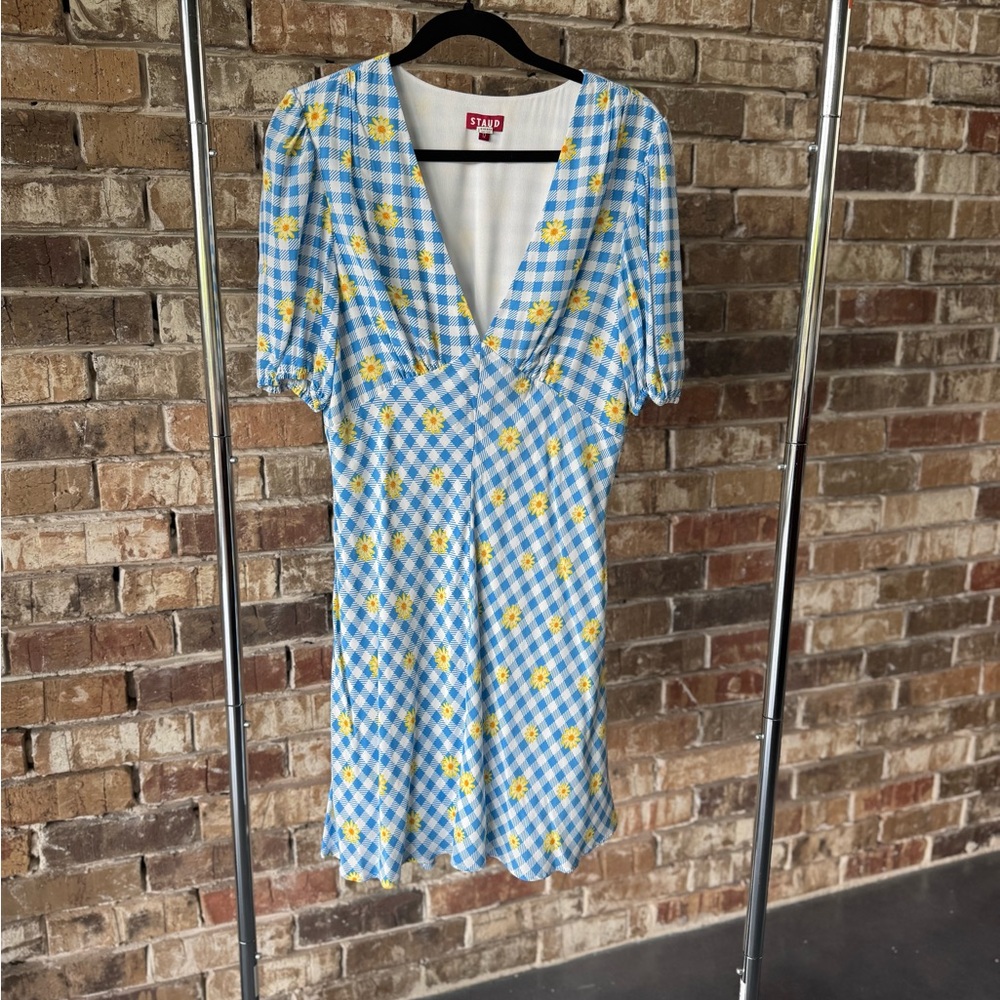 Staud Milla Gingham Milla Print Dress 🌷 Size 12